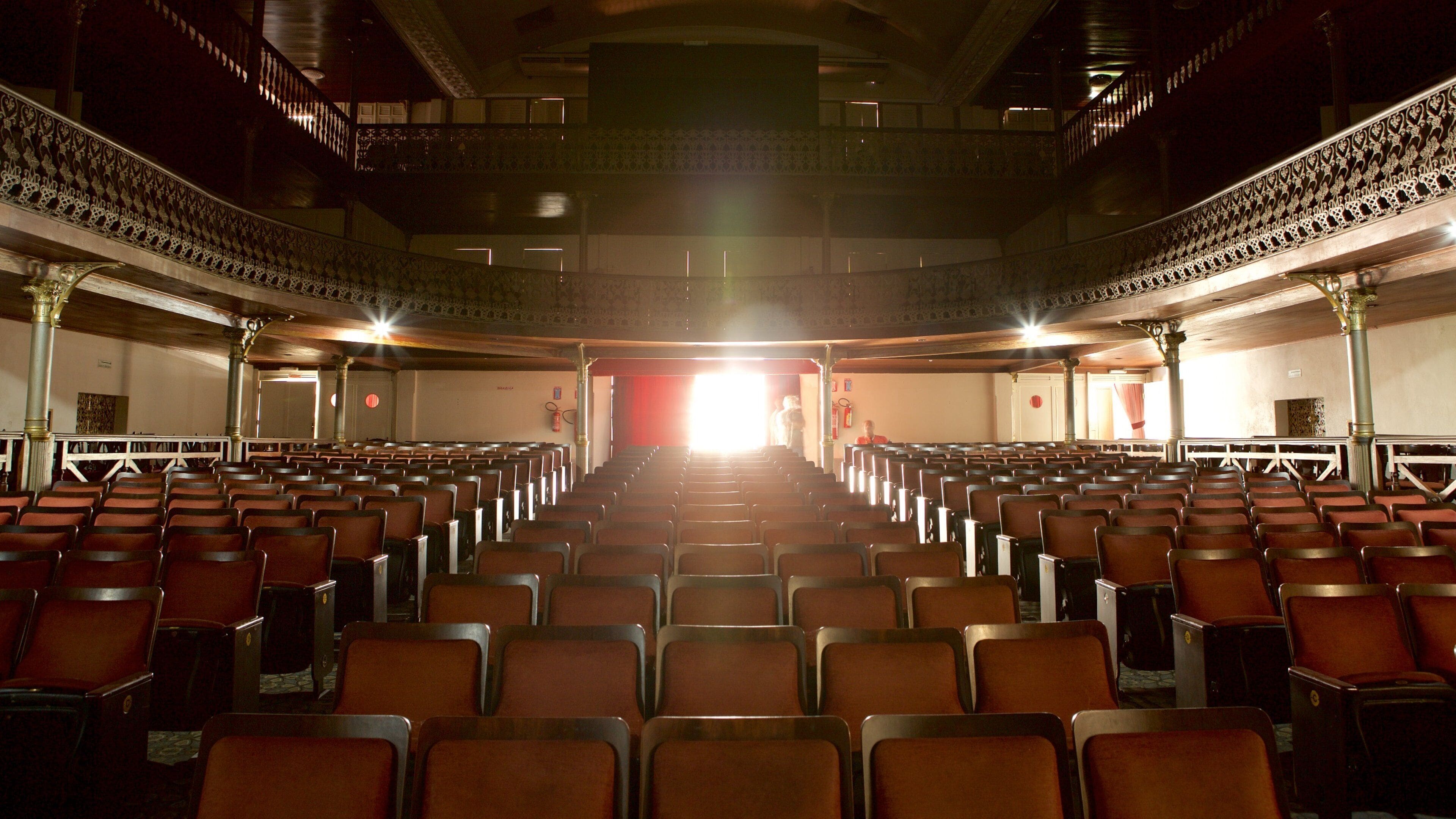 Alberto Maranhao Theater which includes heritage elements, theater scenes and interior views