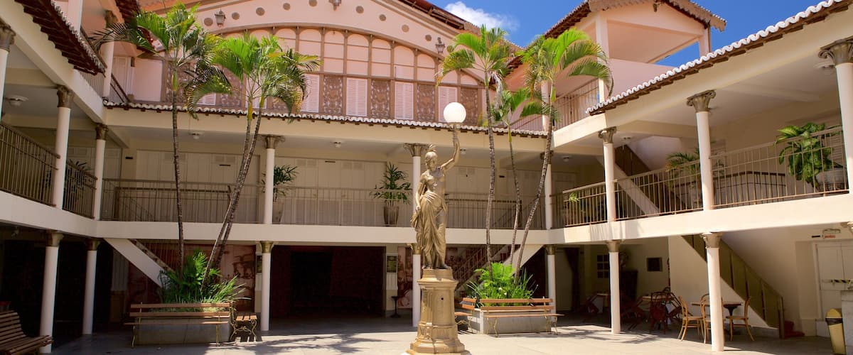 Alberto Maranhao Theater featuring a statue or sculpture and theater scenes