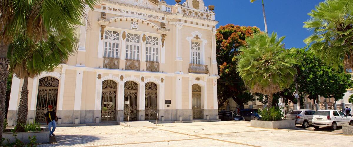 Alberto Maranhao Theater which includes heritage elements and theatre scenes