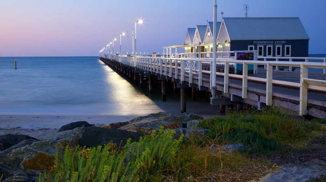 Busselton Jetty showing rugged coastline