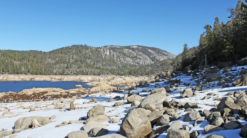 Pinecrest Lake... When the lake is gone. They drain it in the winter. October is prime time to go searching the lakebed for treasures the summer goers lost in the water.