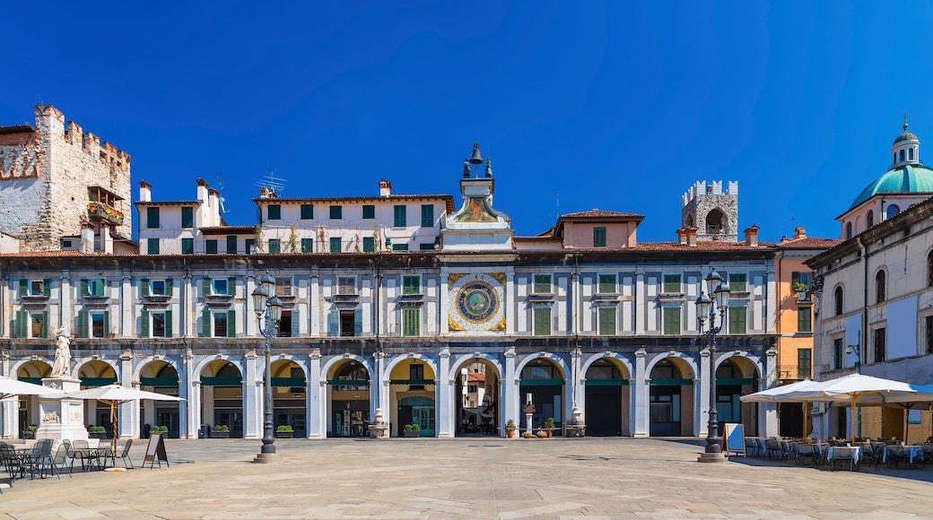 clock tower on the Piazza della Logia in Brescia
