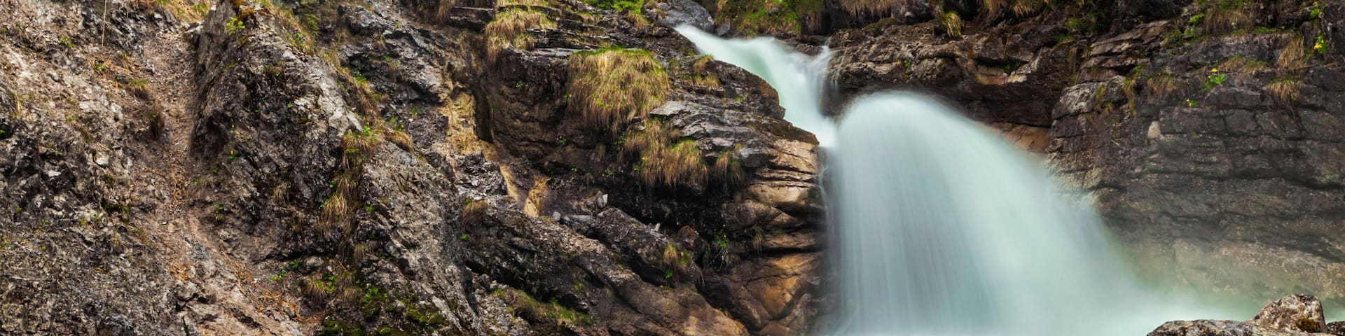 Cascade of Kuhfluchtwasserfall. Farchant, Garmisch-Partenkirchen