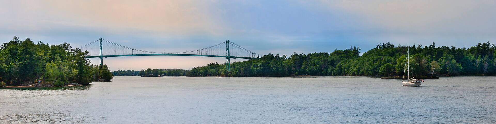 Thousand Islands International Bridge between Ontario, Canada and New York, USA; Hill Island, Ontario, Canada