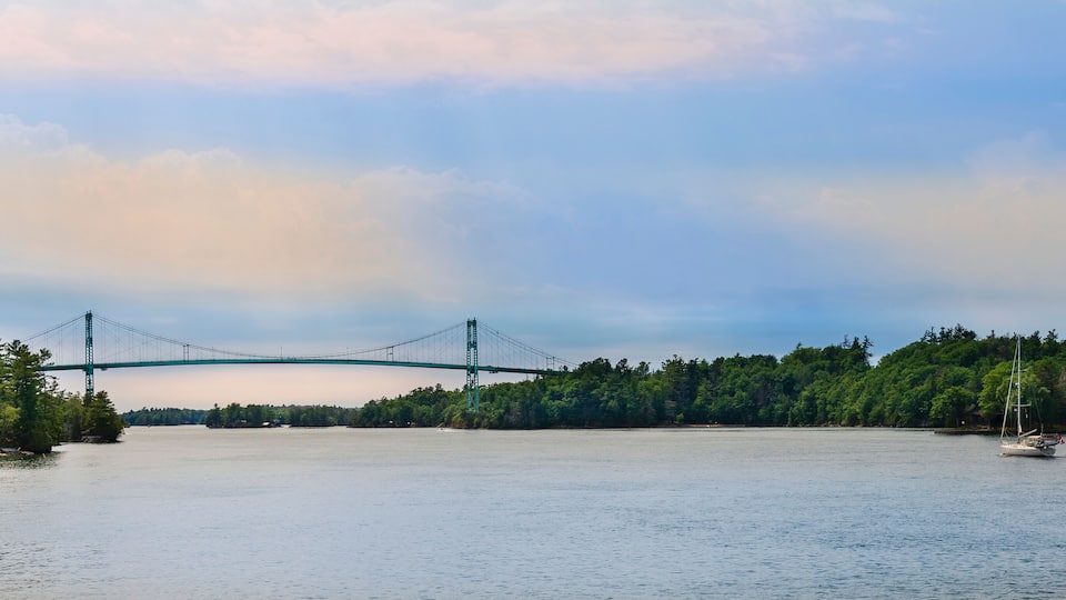 Thousand Islands International Bridge between Ontario, Canada and New York, USA; Hill Island, Ontario, Canada