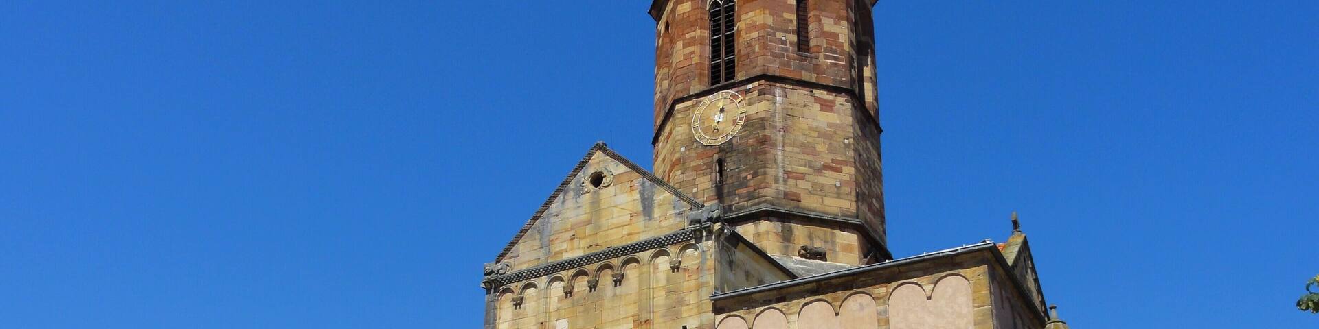 Alsace, Bas-Rhin, Rosheim, Église romane Saints-Pierre-et-Paul (XIIe) (PA00084909, IA00075638).