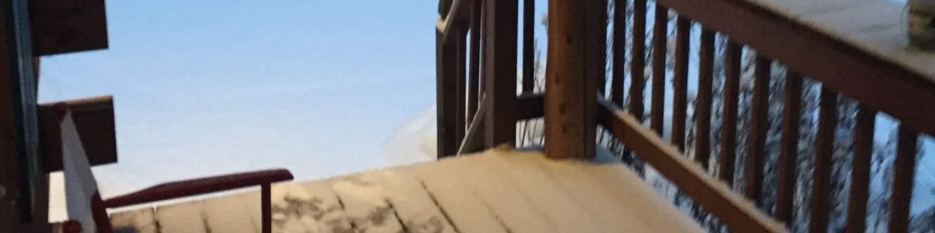 Lake effect snow squalls came in over night due to unexpected wind shift dumping 11 inches of snow in 5 hours. It was amazing