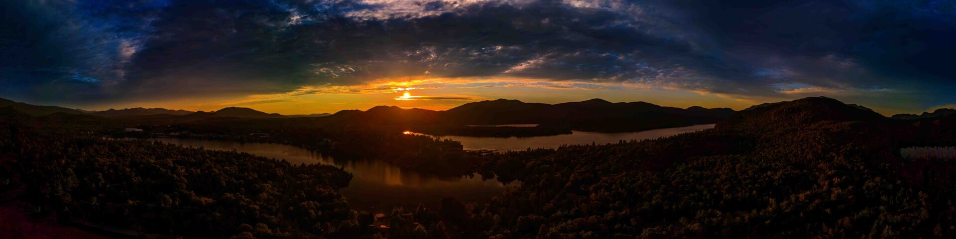 Adirondack Sunset Panorama Over Lake Placid