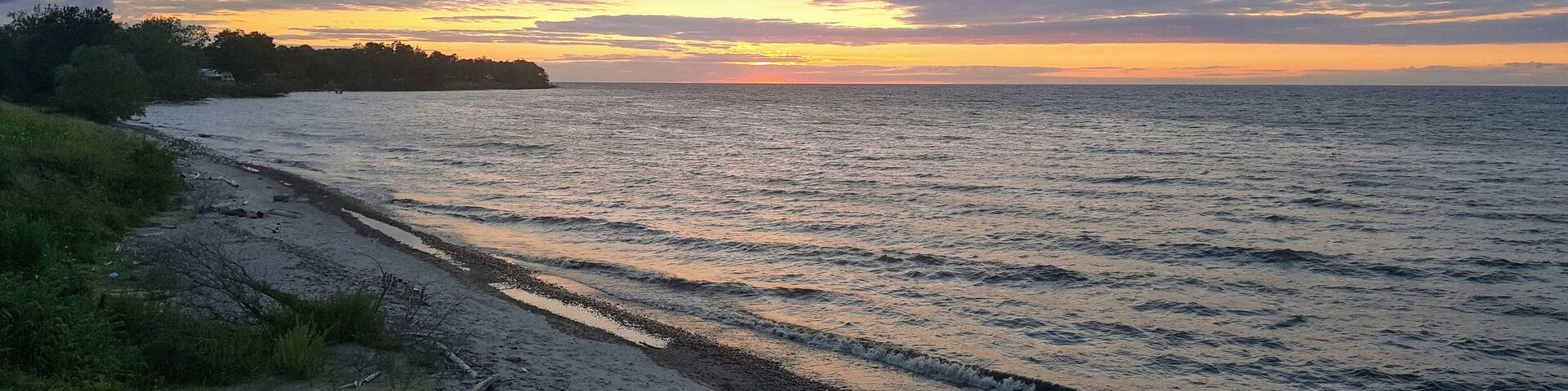 sunset over lake ontario