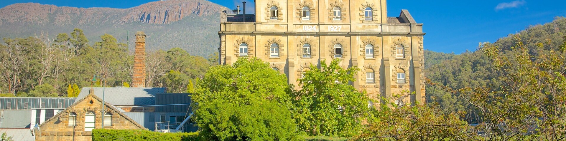 Cascade Brewery showing a garden