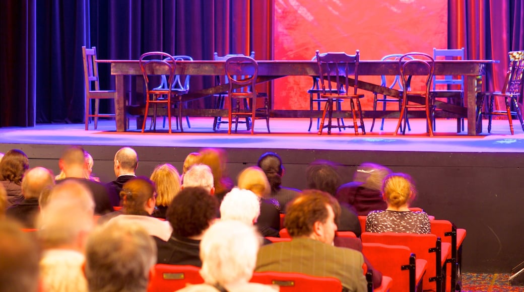 Playhouse Theatre which includes performance art, interior views and theatre scenes