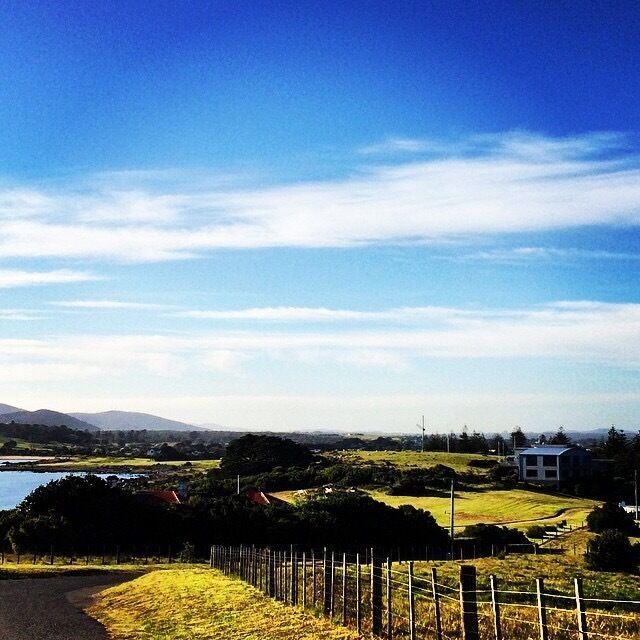 Beautiful scenery at Pilots Bay, Low Head near Launceston Tasmania
