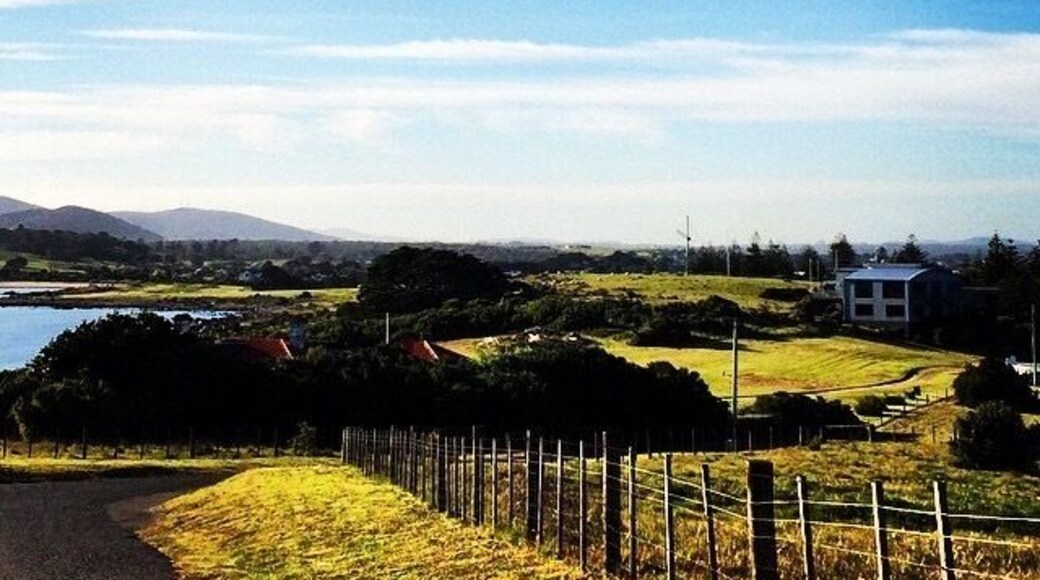 Beautiful scenery at Pilots Bay, Low Head near Launceston Tasmania