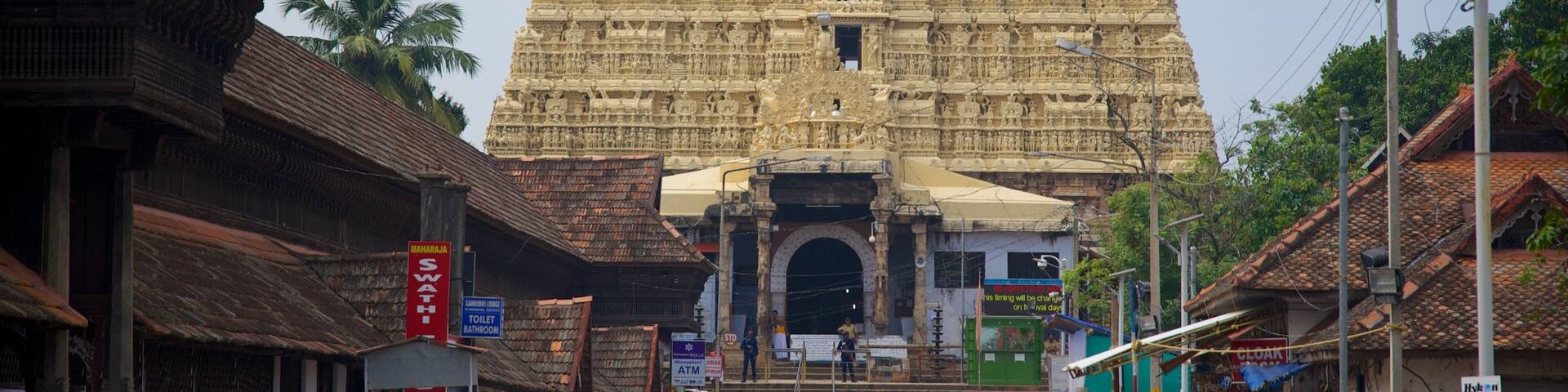Padmanabhaswami Temple which includes street scenes and a temple or place of worship
