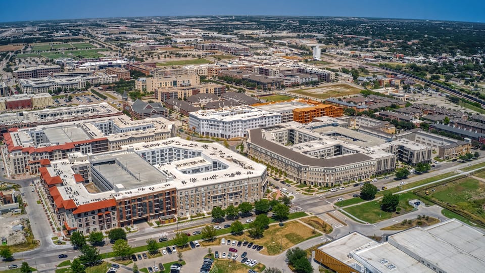 Aerial View of Frisco, Texas during the Summer