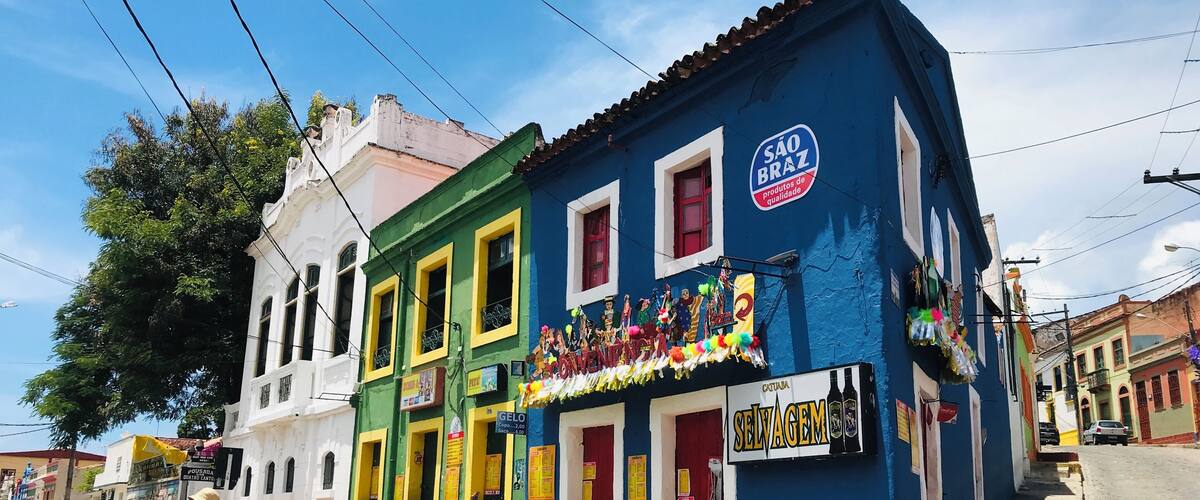 Olinda is a colonial town on Brazil’s northeast coast, near the city of Recife. Founded in 1535 by the Portuguese, it’s built on steep hillsides and distinguished by its 18th-century architecture, baroque churches, convents, monasteries and brightly painted houses. Originally a center for the sugarcane industry, it’s now known as an artists’ colony, with many galleries, workshops and museums.