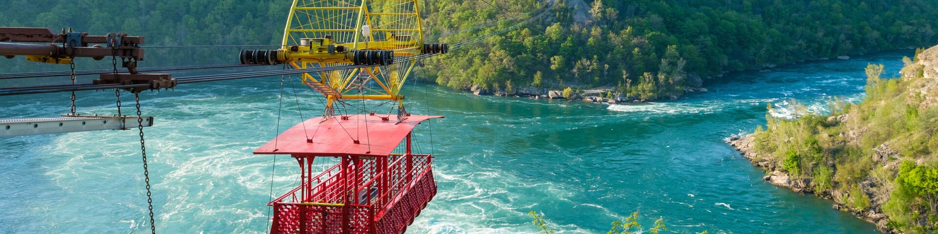 Whirlpool Aero Car at Niagara, Canada. Beautiful and scenic view of the Whirlpool at Niagara falls.
