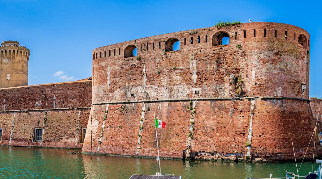 The Old Fortress, medieval fortress by the Mediteraneean sea in the port of Livorno, Tuscany, Italy