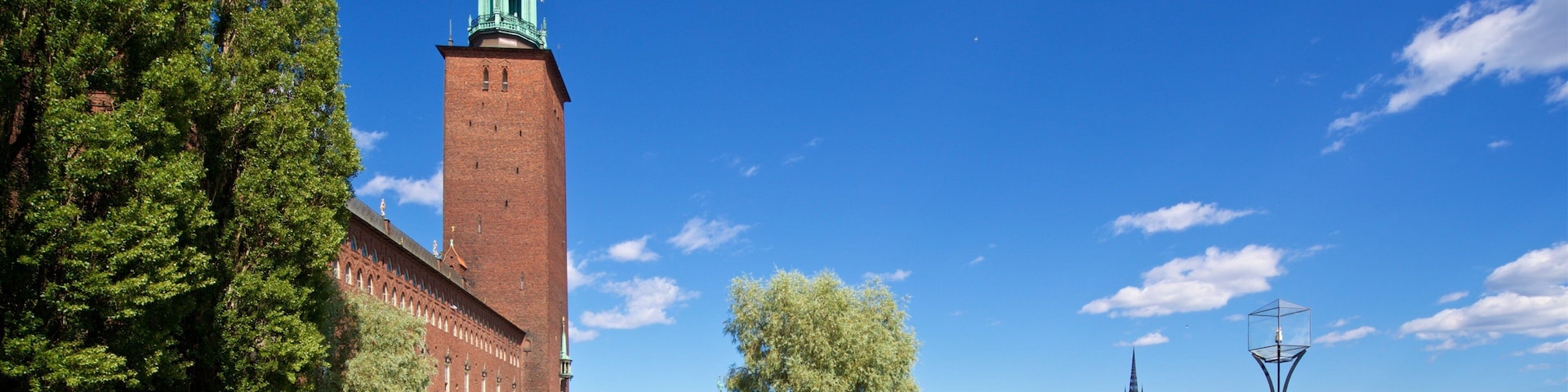 Stockholm City Conference Centre showing a park, a river or creek and heritage elements