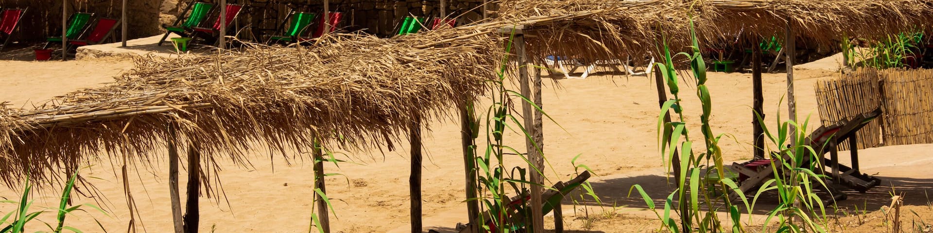 Beach huts in Lebanon
