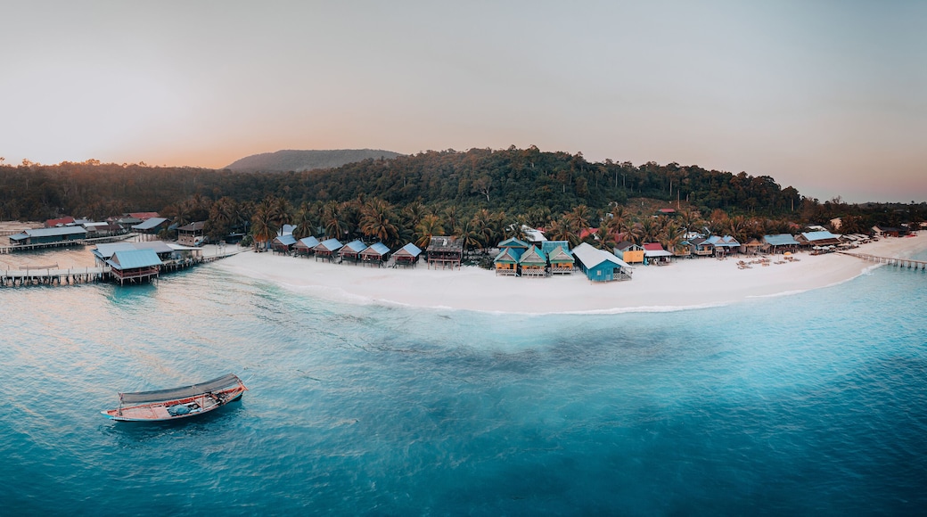 Sok San Village, Koh Rong, Cambodia from above drone
