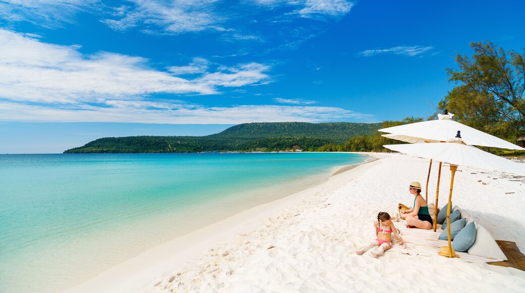 Mother and daughter at beach