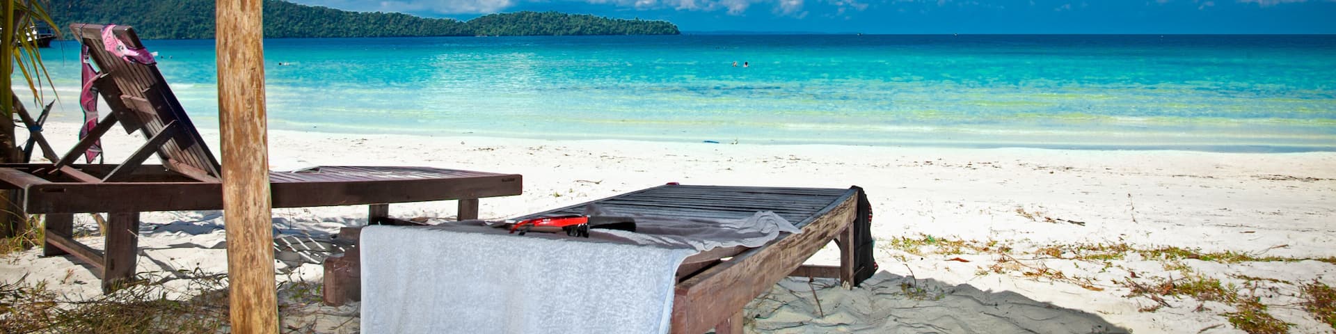 Beautiful beach on Koh Rong Samloem island, Cambodia.