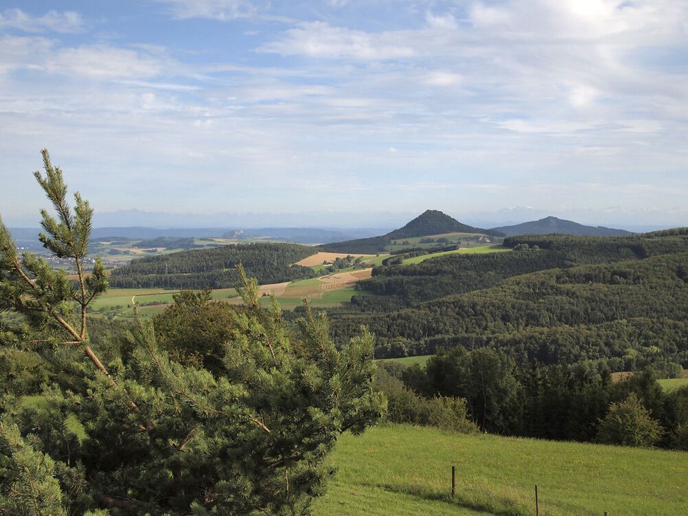 Blick von der Terasse des Hotels Hegaustern (8/2011)