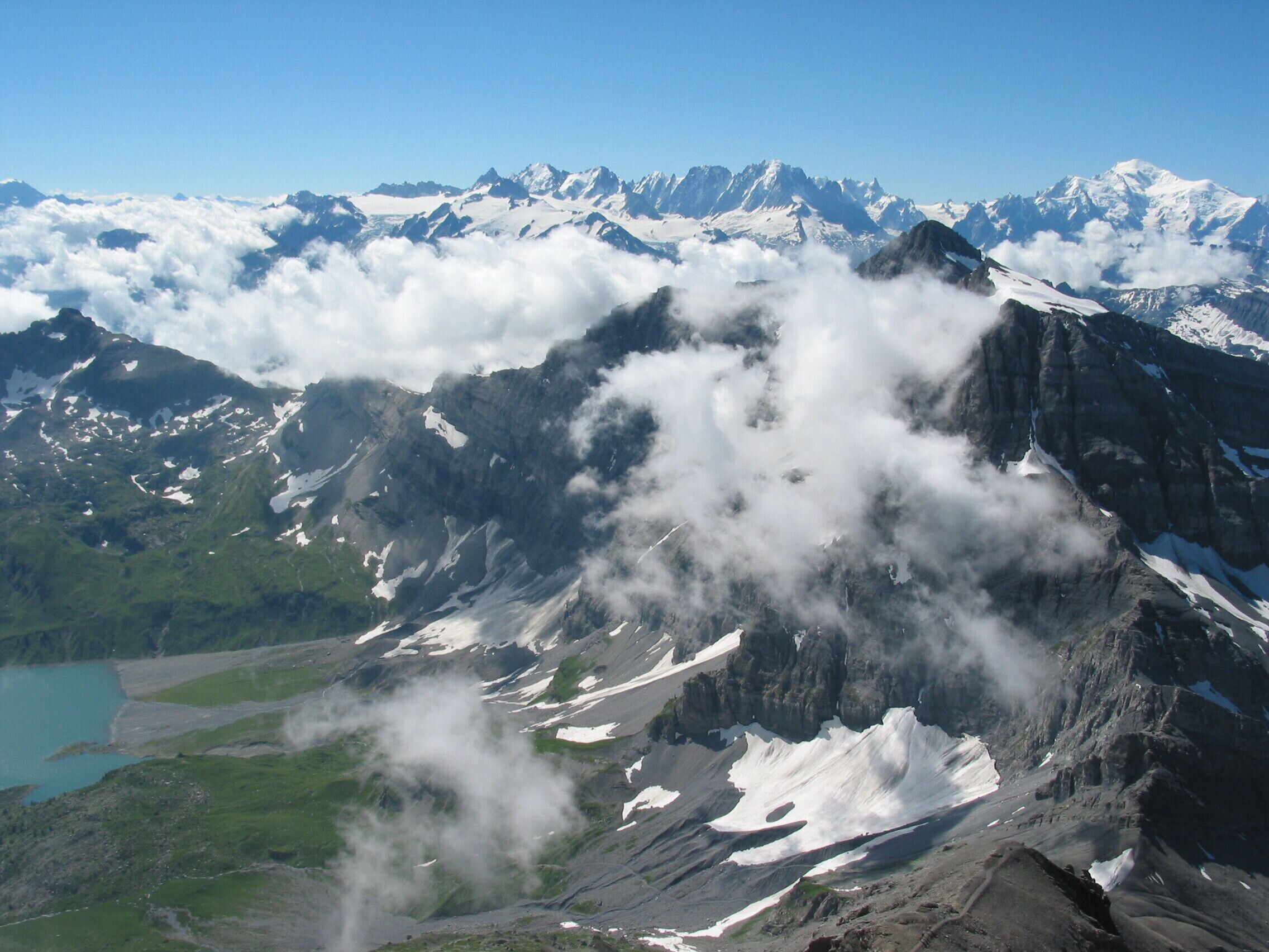 Scenic view from the Haute Cime