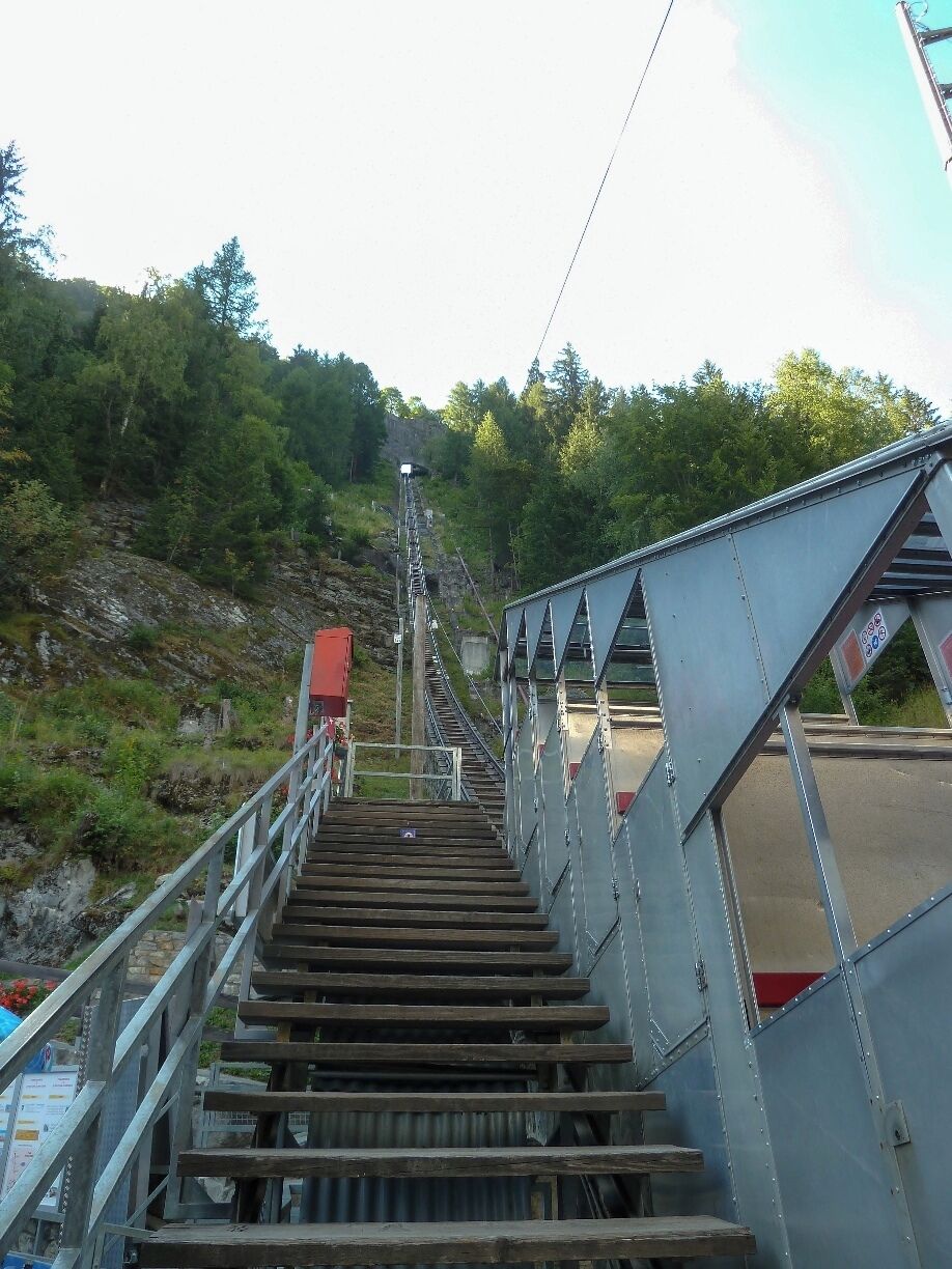 At the Parc D’ Attractions du Châtelard you can ride the historic funicular that still holds the world record for being the most pronounced with an inclination of 87%, with many variations on the slopes, curves and tunnels.

Read More here:
http://imoutoftheoffice.com/parc-d-attractions-du-chatelard-and-the-lac-d-emosson/