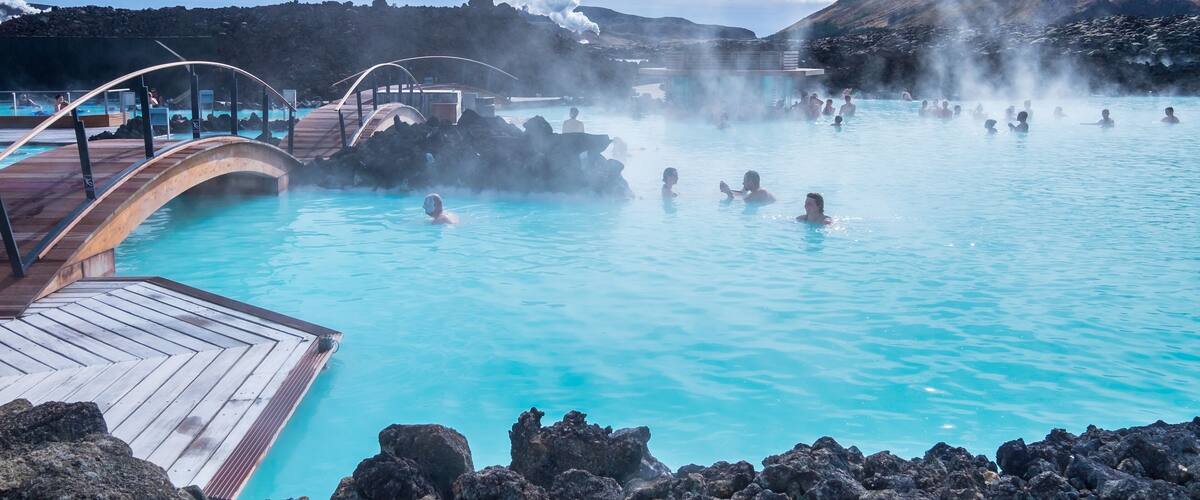 The Blue Lagoon geothermal spa is one of the most visited attractions in Iceland, Shutterstock ID 497026894, Purchase Order: -