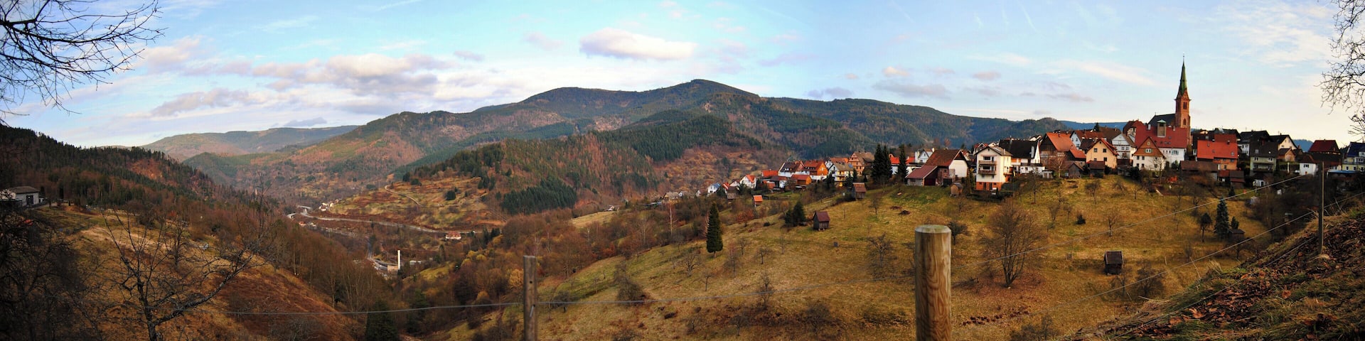 Bermersbach overlooks the Murg valley in the Northern Black Forest near Forbach