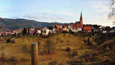 Bermersbach overlooks the Murg valley in the Northern Black Forest near Forbach