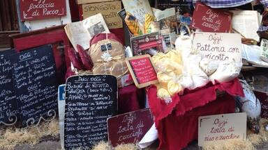 Amazing fiera dei funghi with local produce, market and food focusing on truffle and porcini mushrooms during September