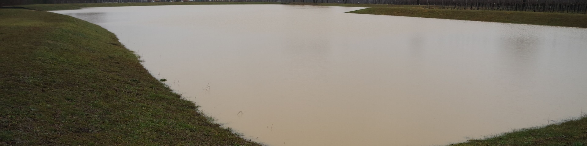 Bacino di laminazione pieno