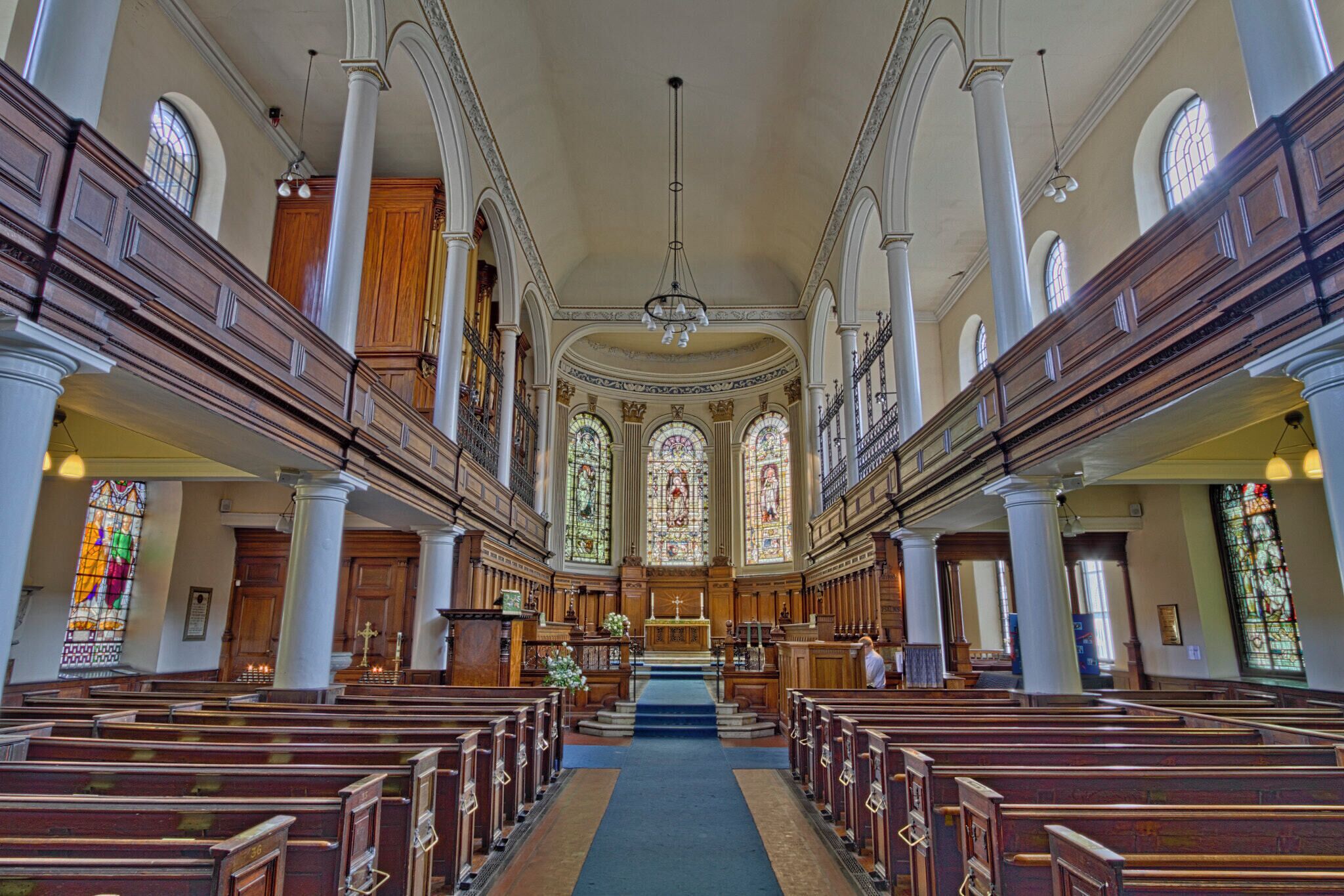 500px provided description: Here is an hdr photograph of taken of St Ann's Church. Located in Manchester, Greater Manchester, England, UK. [#hdr ,#church ,#old ,#building ,#uk ,#england ,#interior ,#inside ,#nave ,#old building ,#manchester ,#high dynamic range ,#greater manchester ,#HDR ,#St Anns ,#st anns ,#St Ann's]