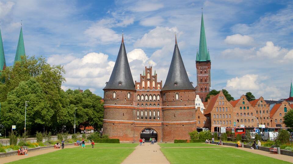 Museum Holstentor which includes a garden and heritage architecture