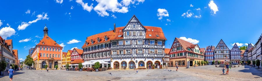 Oberer Marktplatz, Schorndorf, Baden-Württemberg, Deutschland