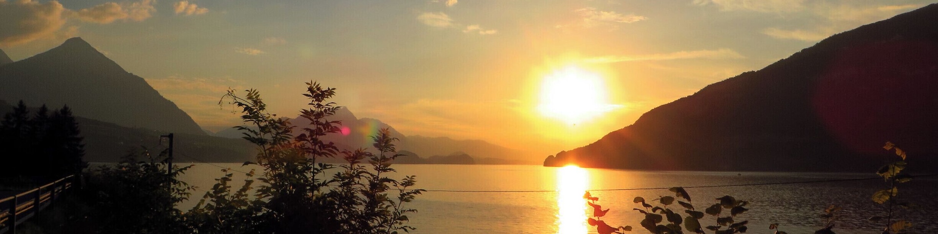 Wonderful sunset after an amazing dinner on Harder Kulm, Interlaken.