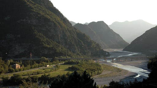 View at the Fella valley (Canal del Ferro) from the Moggio Udinese / Friuli-Venezia Giulia / Italy / EU.