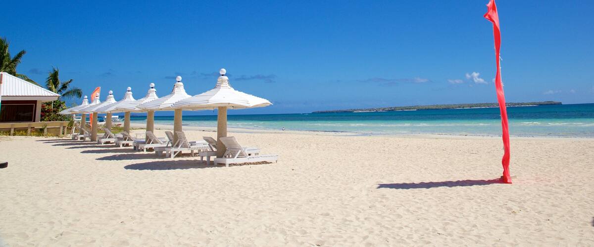 Santa Fe showing general coastal views and a sandy beach