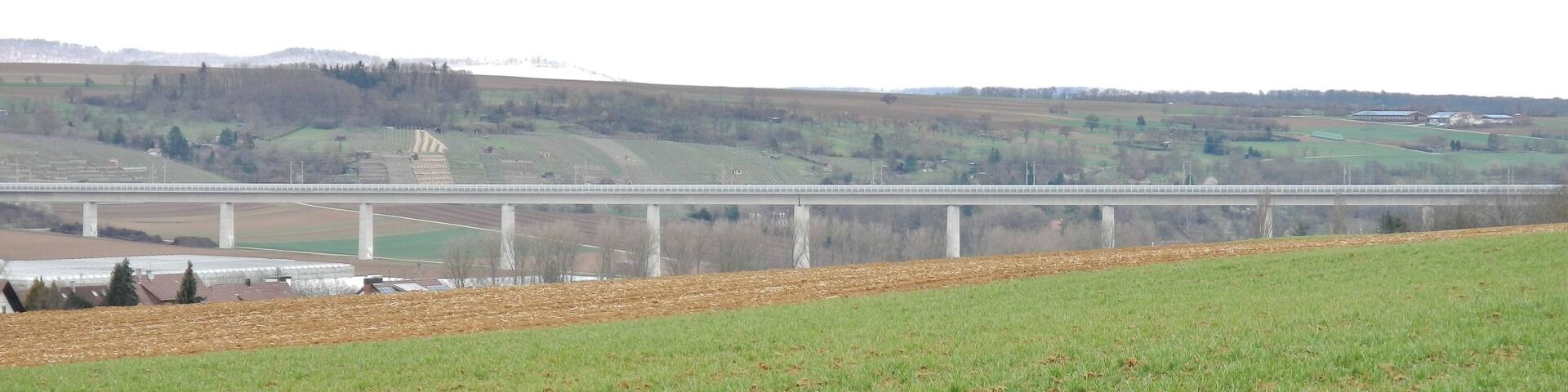 Eisenbahnbrücke über die Enz für die Schnellfahrstrecke Stuttgart - Mannheim