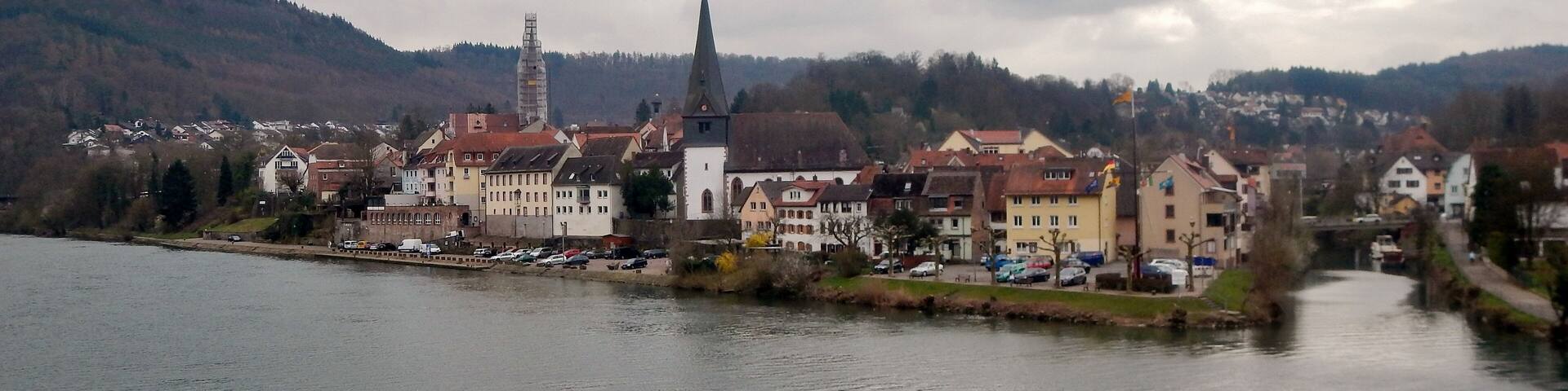 Ausblick vom 366 km langen Neckartalradweg auf Neckargemünd
