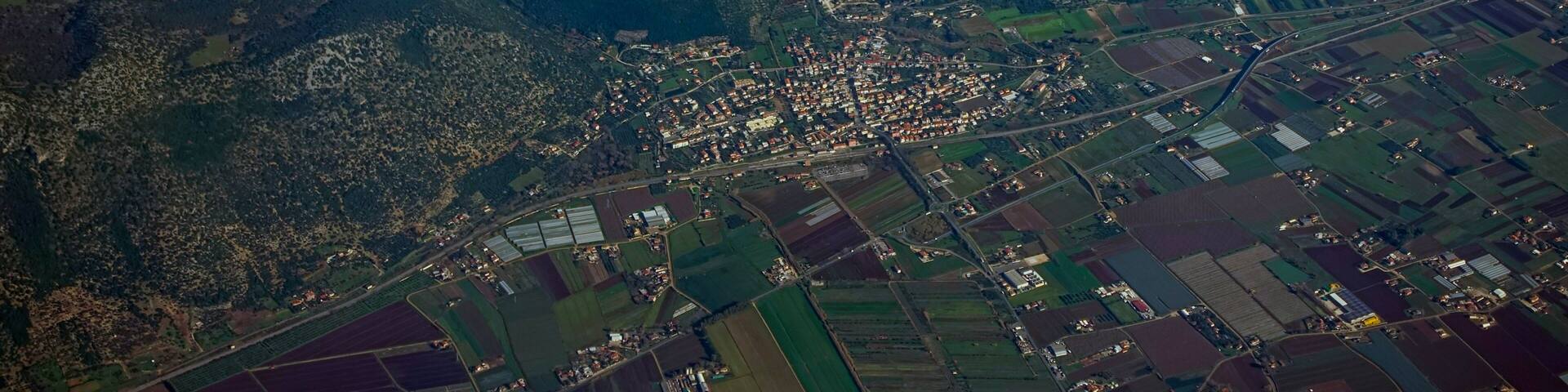 Visuale aerea di Sezze,