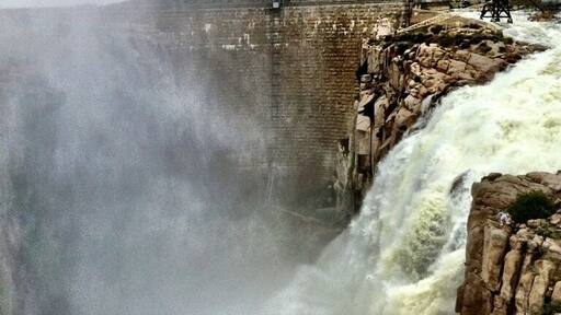 We visited the dam when the Platte river was in flood. Awesome!