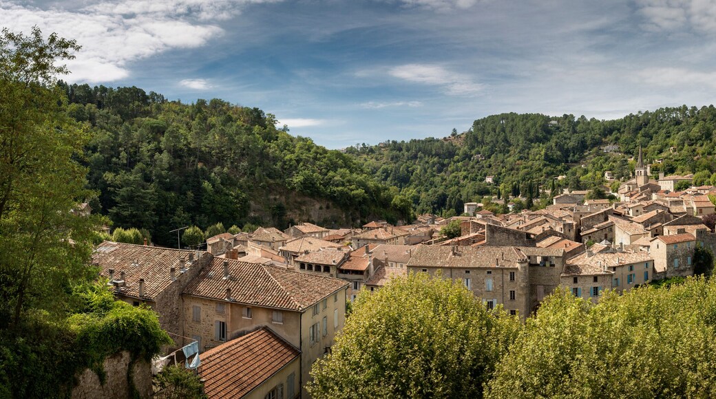 Der Ort Largentiere, Frankreich, Panorama