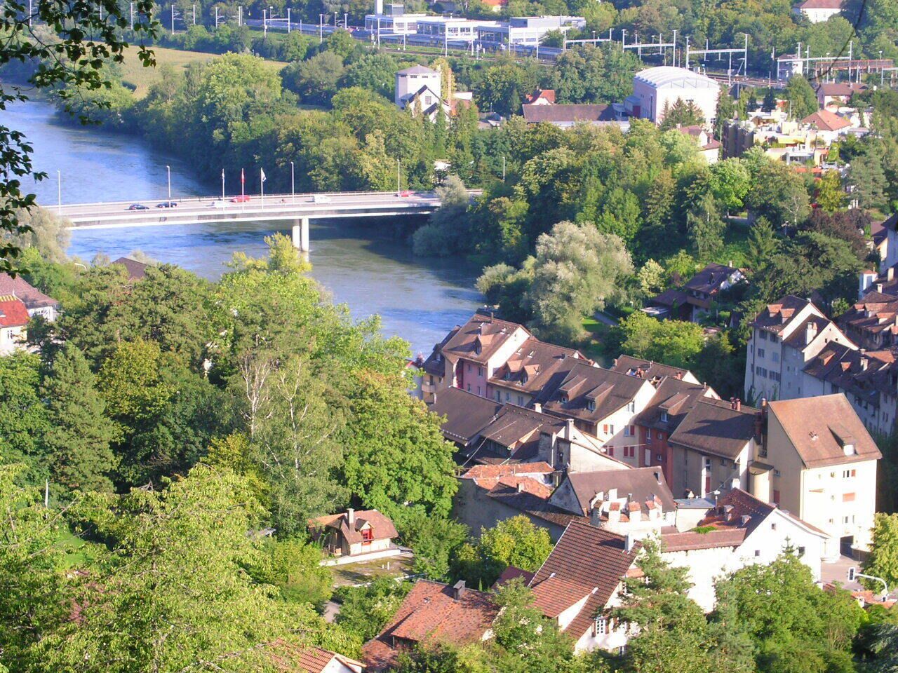 Stadt Brugg, vom Hexenplatz aus gesehen