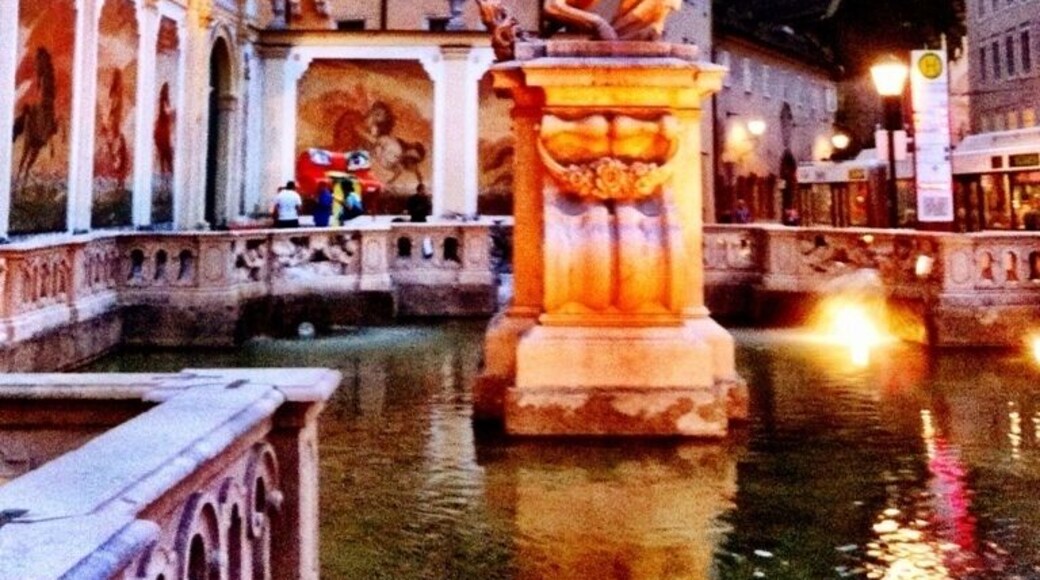 A fountain in downtown Salzburg