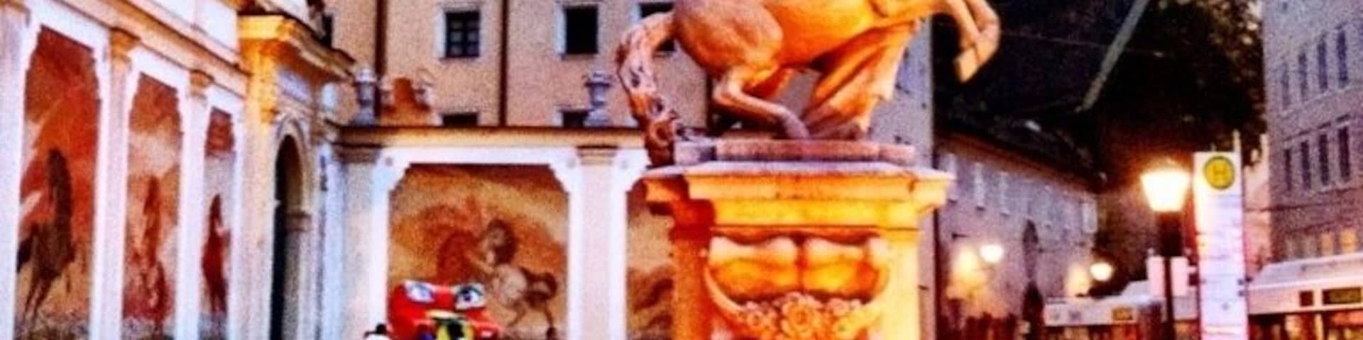 A fountain in downtown Salzburg