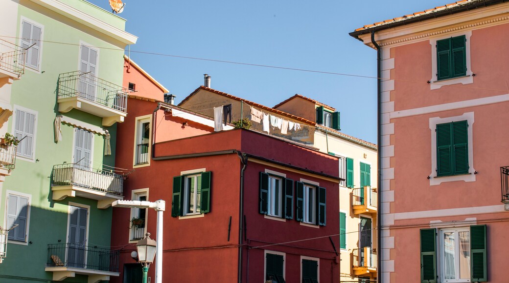 Colorful italian houses in Liguria, Italy, Europe